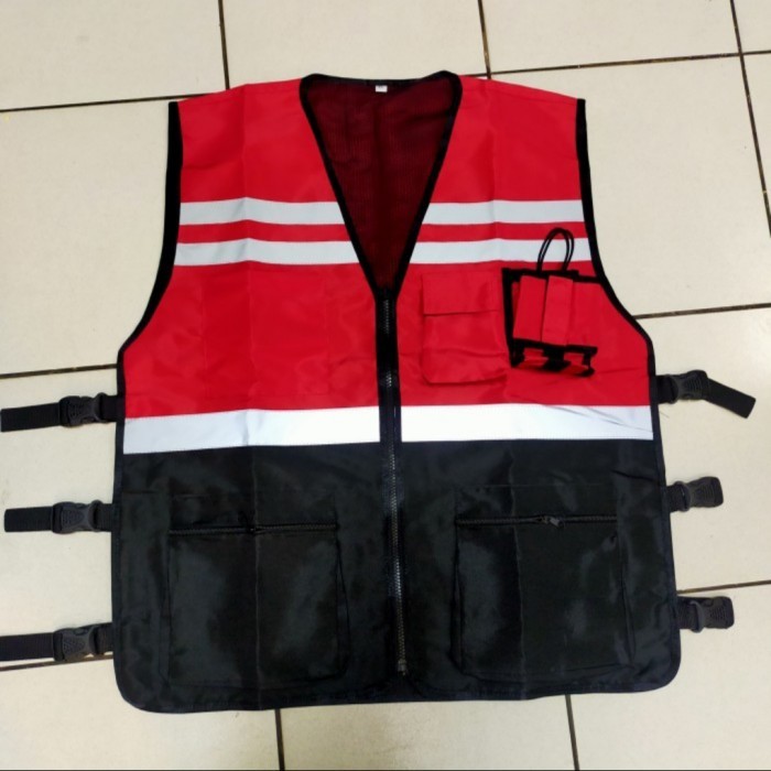 Jual Rompi Pelindo / Rompi Safety Proyek warna Merah | Shopee Indonesia