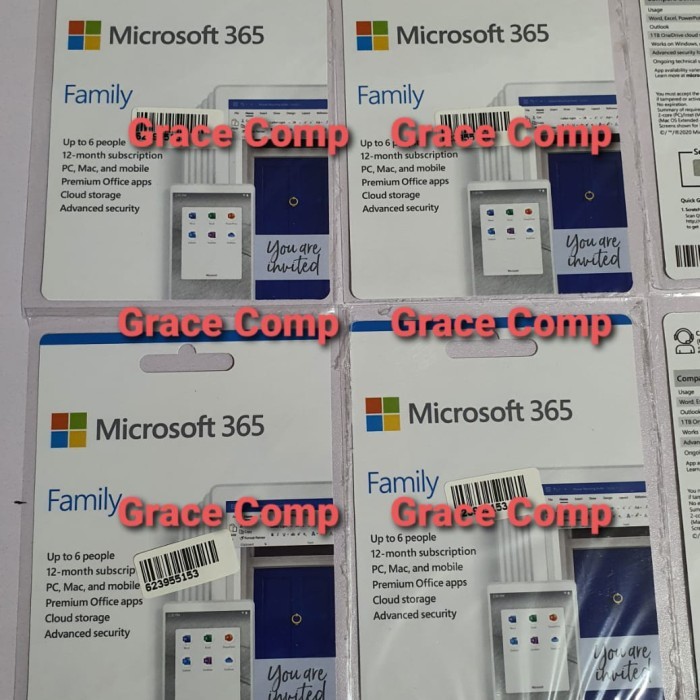 Jual Microsoft 365 Family (365 Home) 1 Year Subs For 6 Users Resmi ...