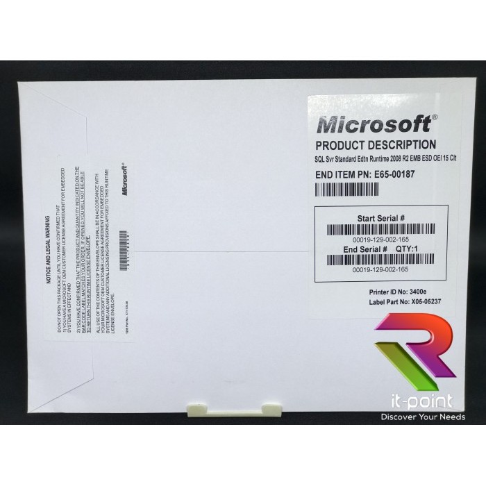 Jual SQL Server Standard 2008 R2 Full Package included 15 client ...