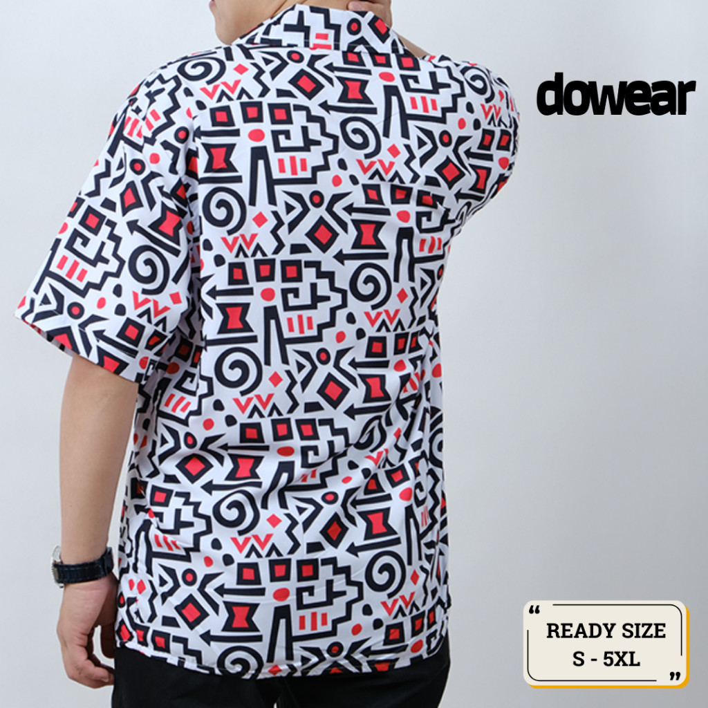 Cole Short Sleeve Shirt Print Motif Abstrak