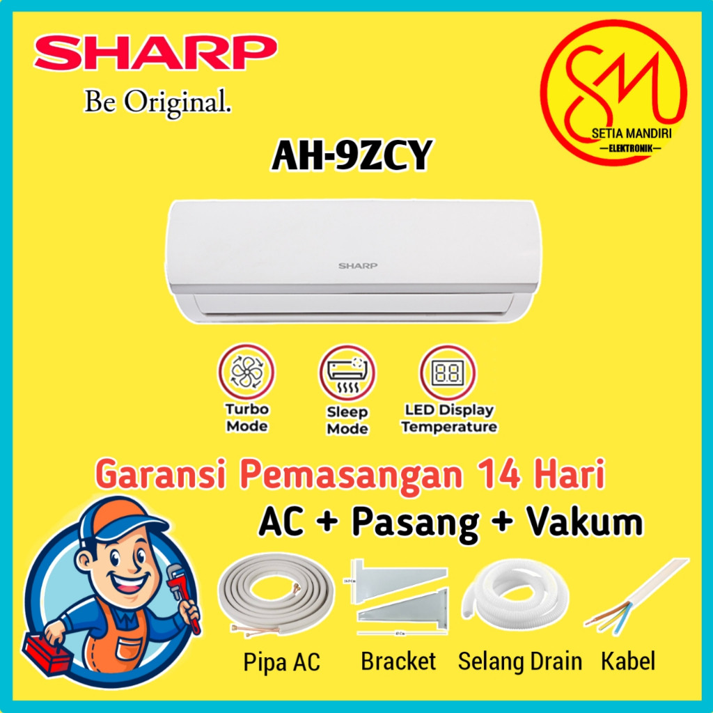 Jual SHARP AH-A9ZCY / 9ZCY / 9 ZCY AC Split Standard R32 1 PK | Shopee ...