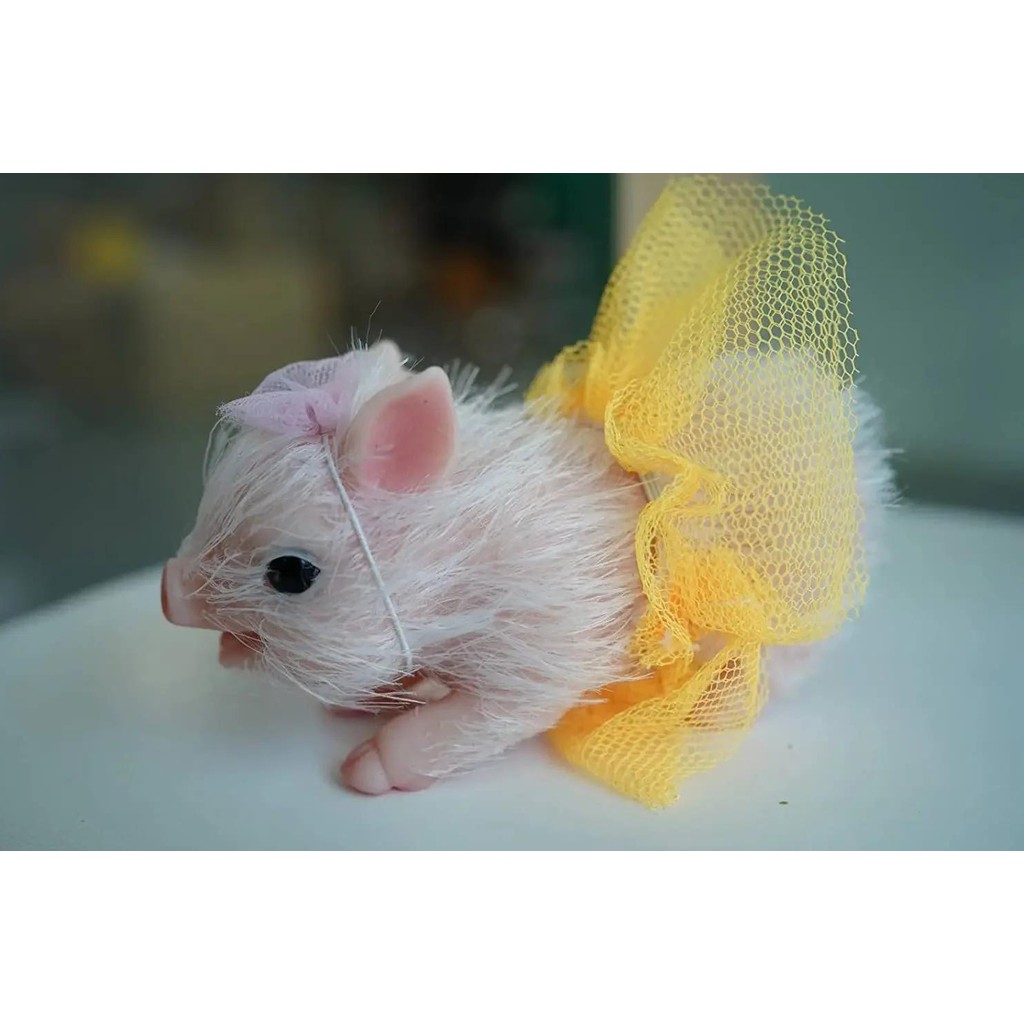 Jual 4.5 Inch Realisitc Pig Doll 11Cm Bed Silicone Accessories Toy Cute ...
