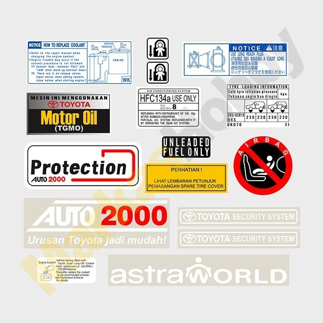 Jual Sticker Kijang Innova Warning Set | Shopee Indonesia