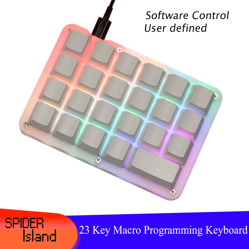 Jual 23 Key Blank Key cap RGB Blacklight Marco Keyboard | Shopee Indonesia