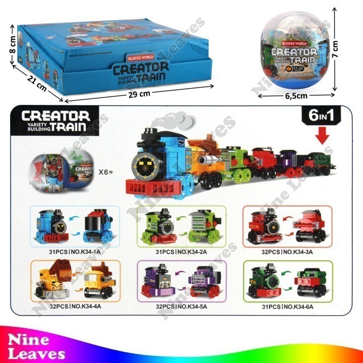Jual Mainan Mini Block Kereta Api Creator Variety Building Train ...