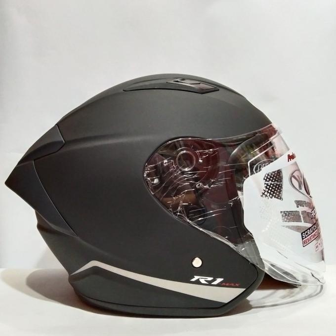 Jual Helm Nhk R1 Max Solid Black Doff Helm Half Face | Shopee Indonesia