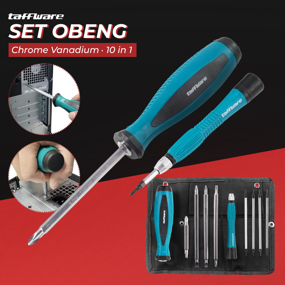 Jual Taffware Obeng Set Reparasi Chrome Vanadium 10 in 1 - 8028 ...