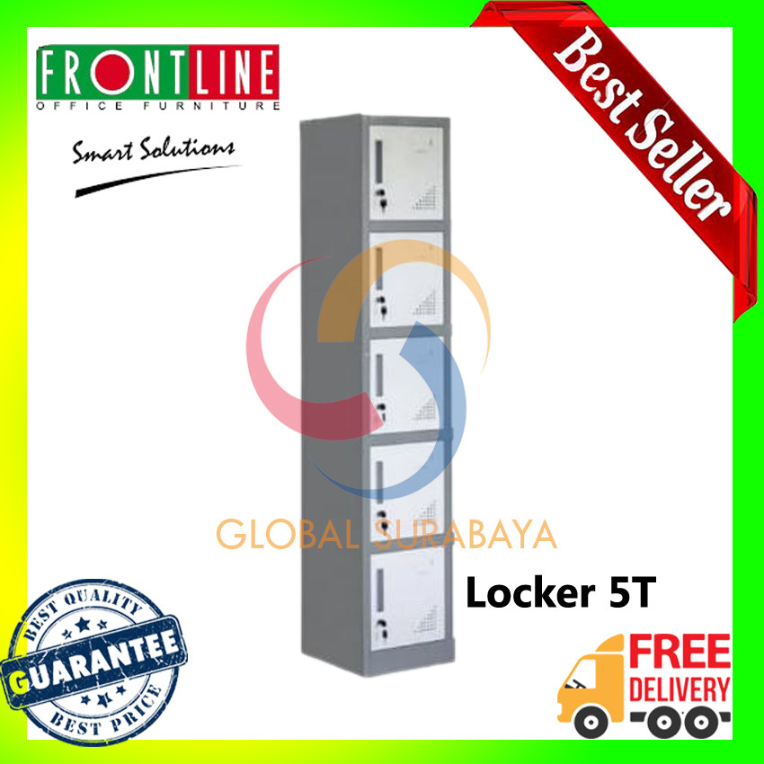 Jual Locker 5 pintu Filling Cabinet Lemari Arsip Besi Frontline Loker ...