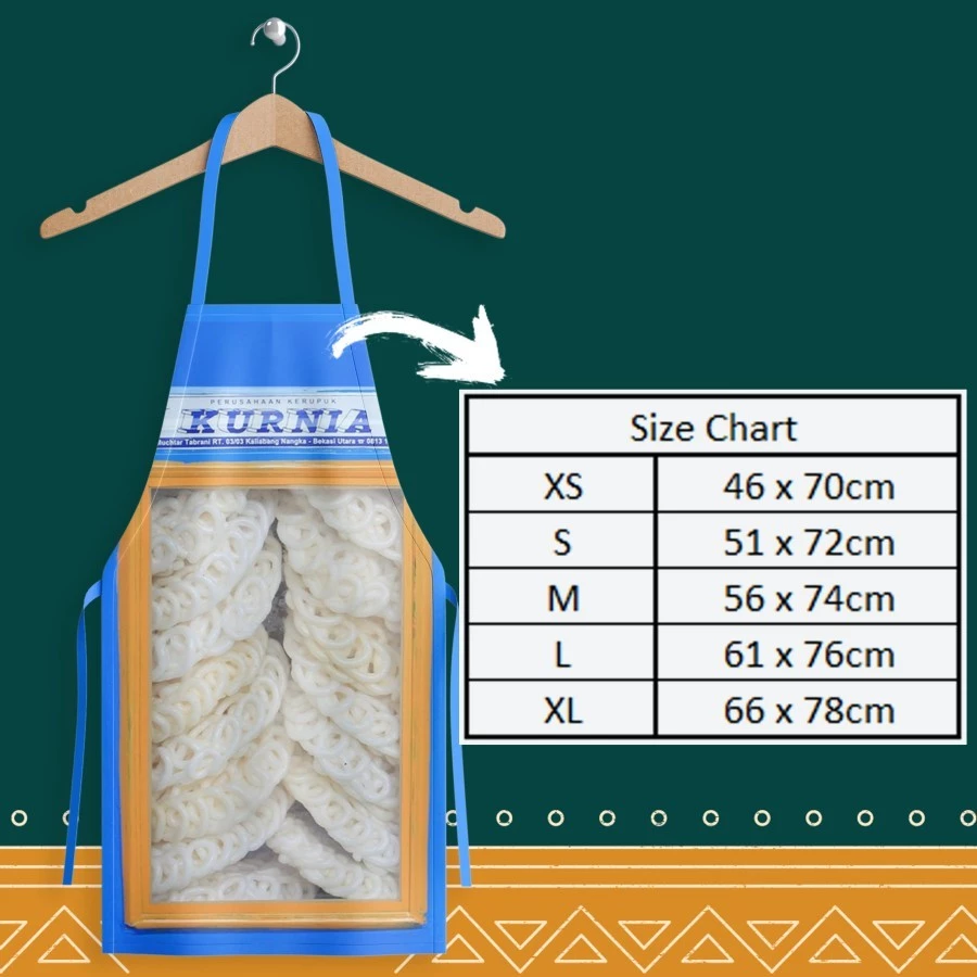Apron Celemek Barista Waterproof Anti Air Custom Cetak Gambar Sendiri 