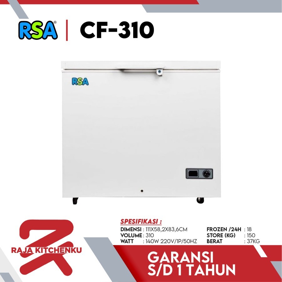 Jual CHEST FREEZER RSA CF 310Q/ CF 310Q/ CF310Q LEMARI PEMBEKU COLLER ...