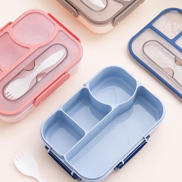 Jual Do86 [READY] Aimilo Gaya Jepang Tempat Makan Tupperware BPA Free