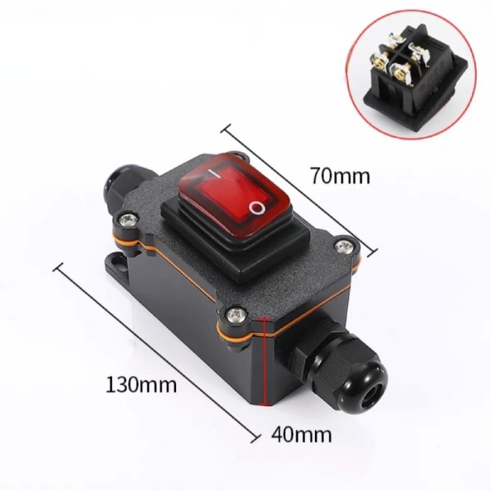 Jual Saklar Waterproof Switch On Off Anti Air Hujan Sakelar Outdoor 30A ...