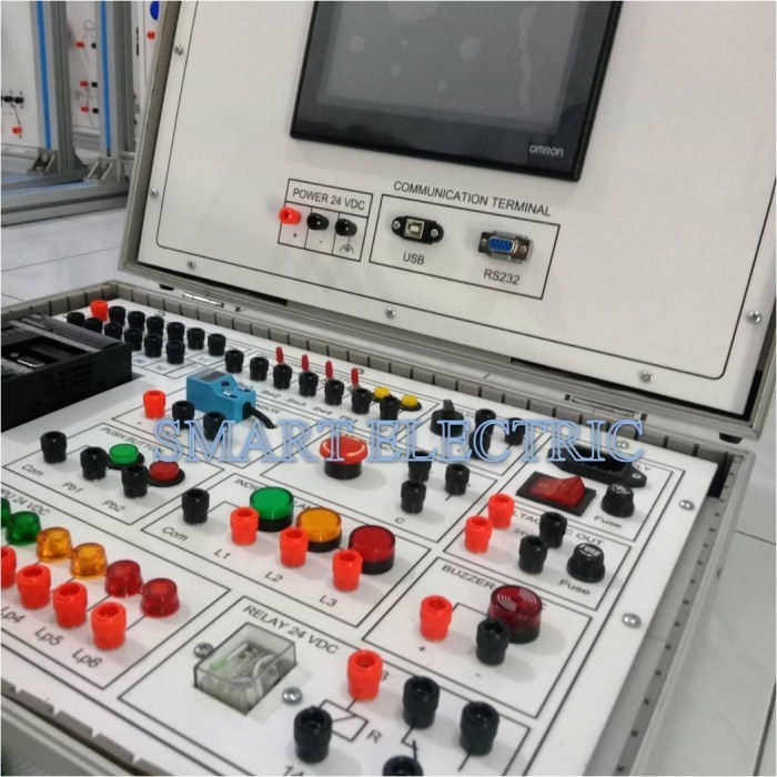Jual NEW SALE!! PLC TRAINER KIT SYSTEM PLC OMRON DAN HMI OMRON | Shopee ...