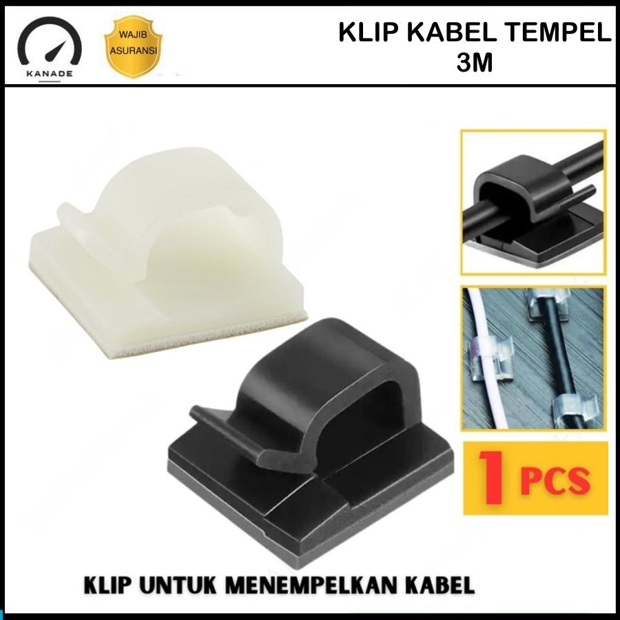 Jual Klip Kabel 3M Besar Klem Jepit Perapih Cable Listrik Tempel ...