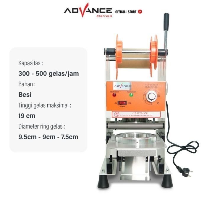 Jual Sealing Machine Advance SLC-200 / SLC200 Cup Sealer Mesin Press ...
