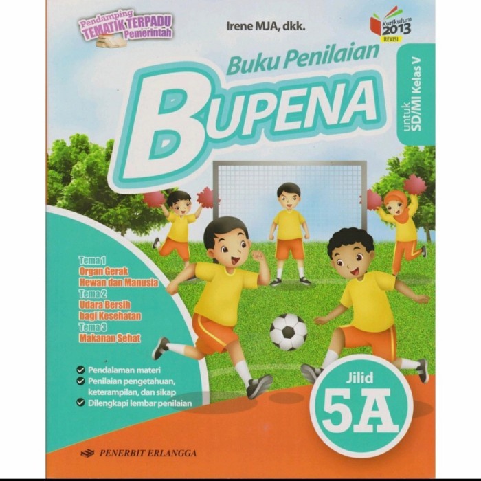 Jual BUKU BUPENA ERLANGGA KELAS 5 SD KURIKULUM 2013 / BUPENA 5A ...