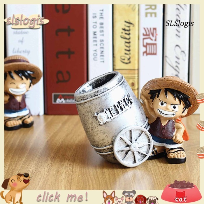 Jual Terbaru Slslogis Anime One Piece Luffy Resin Kantor Tempat Pulpen
