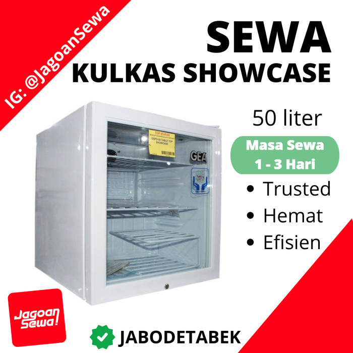Jual RENTAL (1 - 3 HARI) KULKAS MINI SHOWCASE PORTABLE GEA EXPO 50 ...