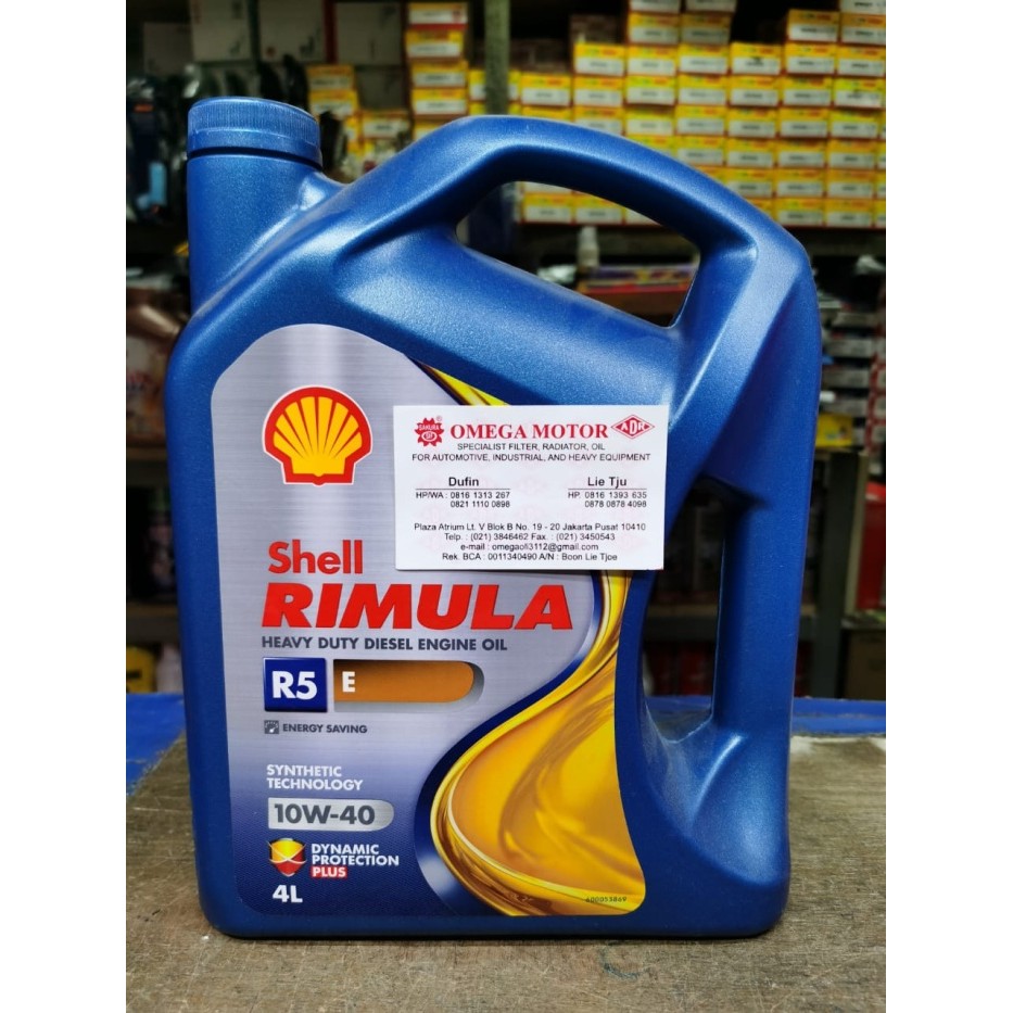Jual Shell Rimula R5 E 10W-40 Diesel Engine Oil 4 Liter Original Asli ...