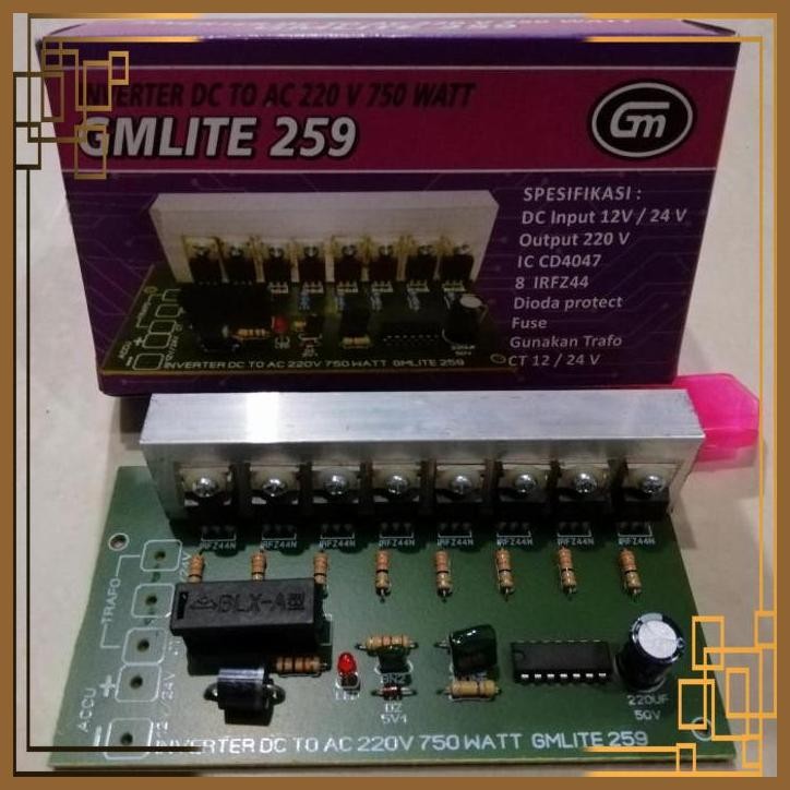 Jual [SRE] Inverter Kit Modul Inventer Rangkaian 12V 24V DC ke 220V AC ...