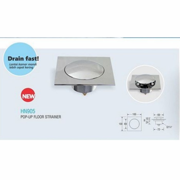 Jual Bagus Smart Drain Injak Sanei/Floor Drain Tekan Injak San-Ei/Push ...