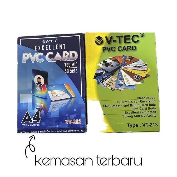 Jual NEW PVC ID CARD VTEC 50 SET / BAHAN ID CARD 500 KARTU | Shopee ...