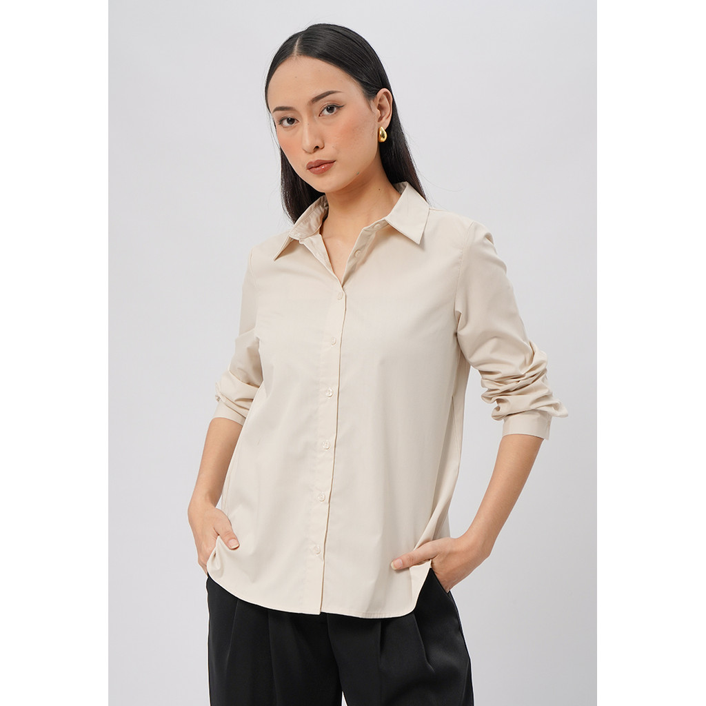 1+ In The Family Idara Long Sleeve Shirt - Beige main image 0