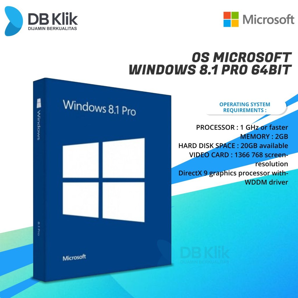 Jual Microsoft Os Windows 8.1 Pro 64 Bit | Shopee Indonesia