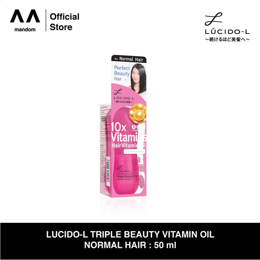 Jual LUCIDO-L Hair Make Supplement Triple Beauty Vitamin Oil For Normal ...