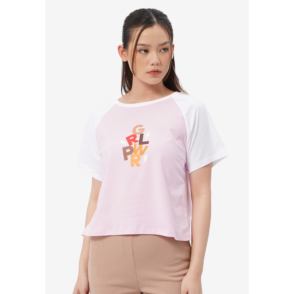 Jual COLORBOX Short Sleeve Raglan T-Shirt Pink | Shopee Indonesia