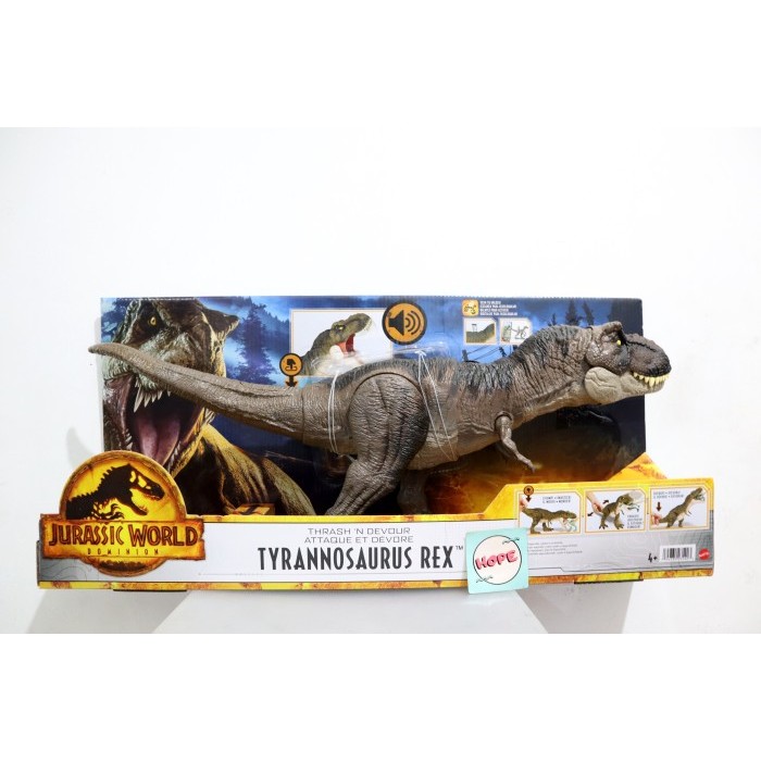 Mattel Jurassic World Dominion - Thrash 'n Devour Tyrannosaurus Rex - Figurine Neuve