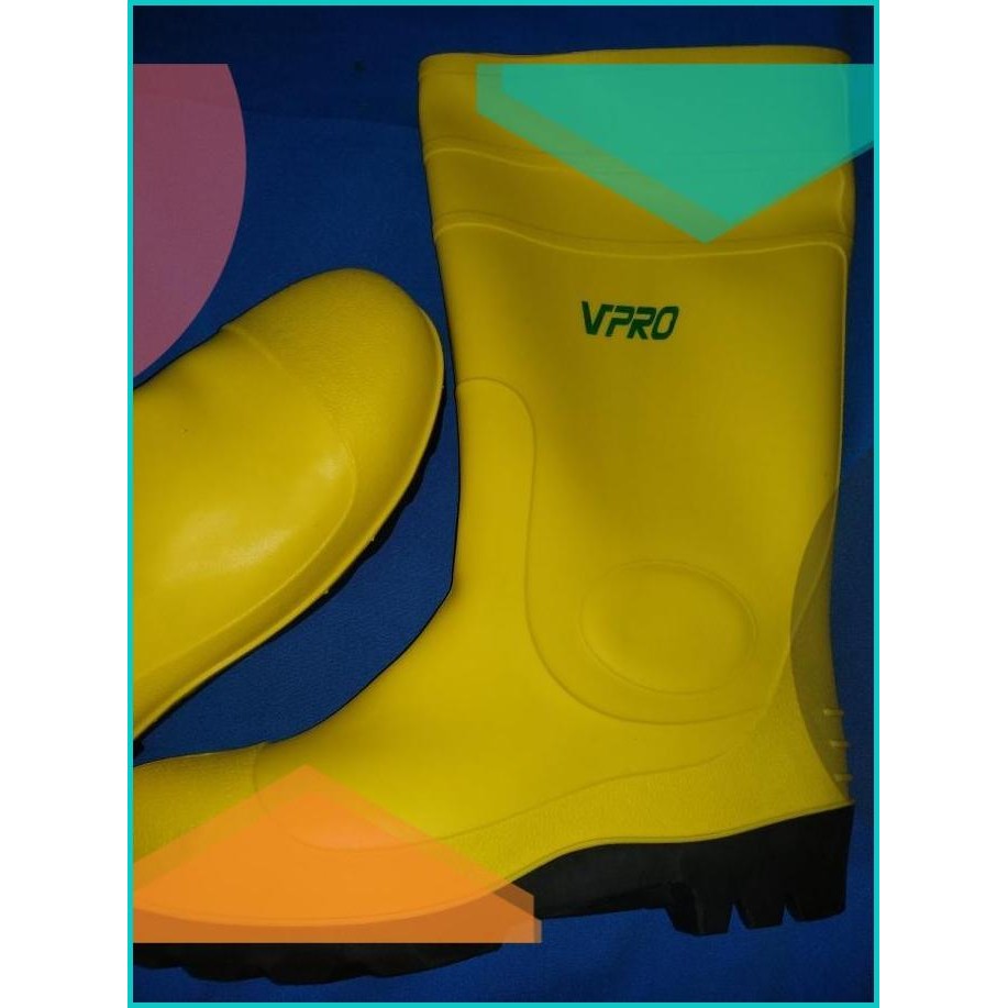 Jual Sepatu Safety Pvc Boot VPRO - Sepatu Proyek Bahan Karet Ujung Besi ...