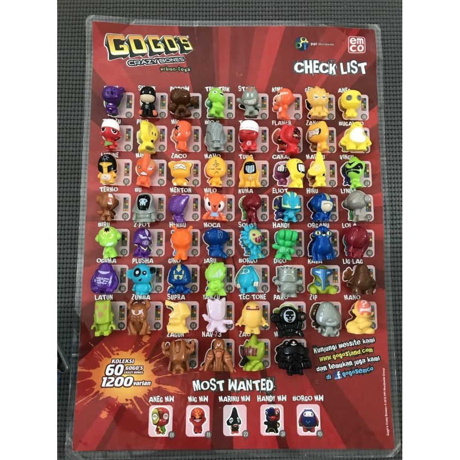 Jual Gogos Crazy Bones Random Pack Isi 5 Biji Tas Sticker Shopee 