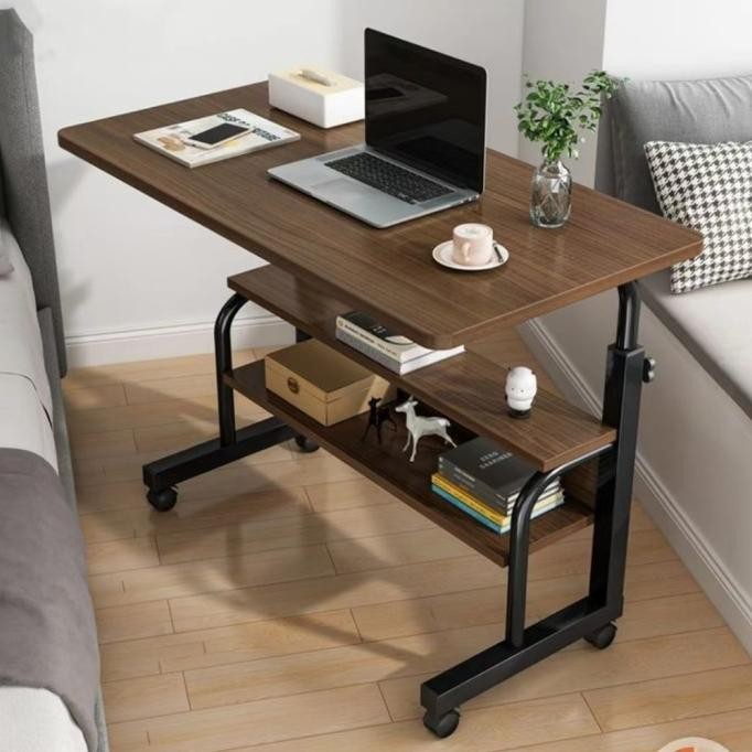 Jual HIGHLINE MEJA BELAJAR MEJA LAPTOP ADJUSTABLE MEJA KERJA RODA ...