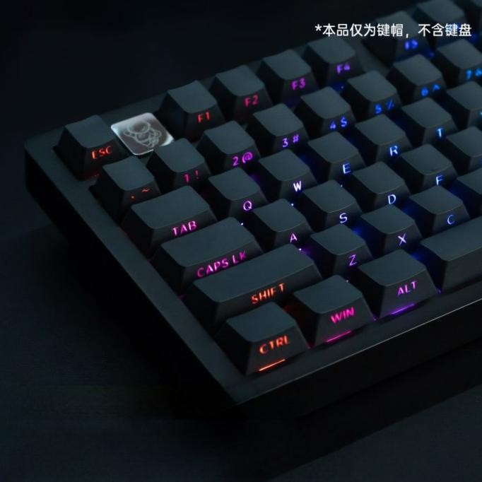 Jual BEBAS ONGKIR - Black/White PBT Keycaps Side print Cherry | Shopee ...