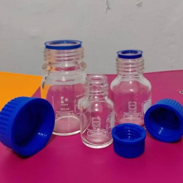 Jual TERSEDIA LABORATORY BOTTLE 25 ML DURAN. BOTOL LAB. BOTOL TUTUP ...