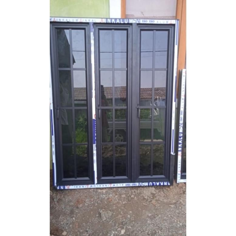 Jual RK JAYA ALUMUNIUM jendela +kusen aluminium L150 xT 160 3 daun 3 ...
