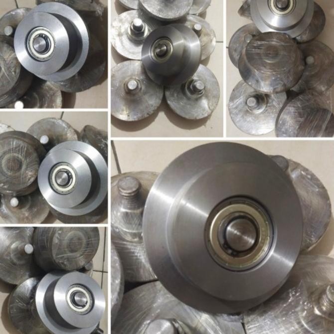 Jual RODA LIFT BARANG RELL UNP 100X50MM BAHAN AS DOUBEL BEARING AS MUR ...