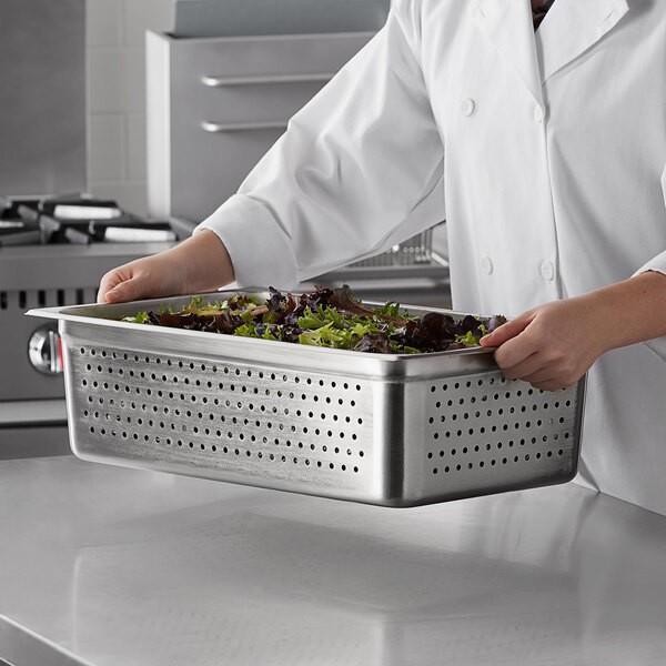 Jual Wadah Peniris Sayuran Dan Buah Minyak Stainless Steel Mutu Pan ...