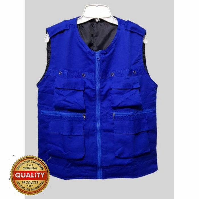Jual Sale Rompi Warna Biru Bca/Rompi Mancing/Lapangan/ Jaket Rompi ...