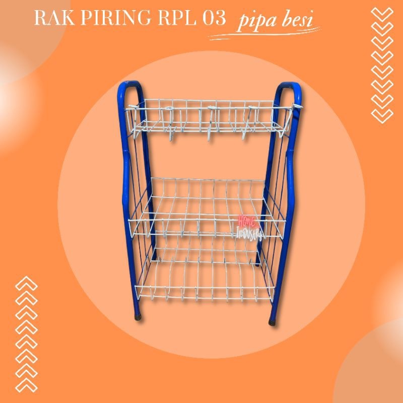 Jual Gratis Ongkir Rak Piring Rpl Merah Susun 3/Rak Besi Kokoh/Rak ...