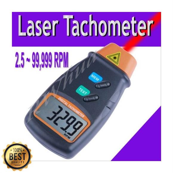 Jual Digital Tachometer Laser - Pengukur putaran RPM Roda Mesin Motor ...