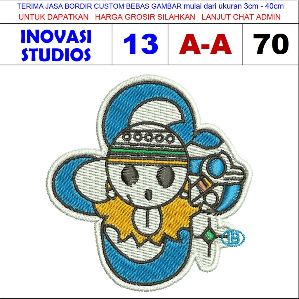 Jual PATCH BORDIR LOGO ANIME ONE PIECE NAMI JOLLY-ROGER ( A-A70 ...