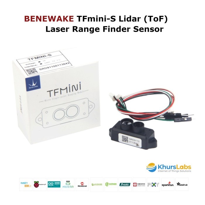Benewake TFmini-S Lidar Sensor - 0.1-12m TOF Laser Range Finder With UART/I2C For Drones, Arduino, Robots & Obstacle Avoidance