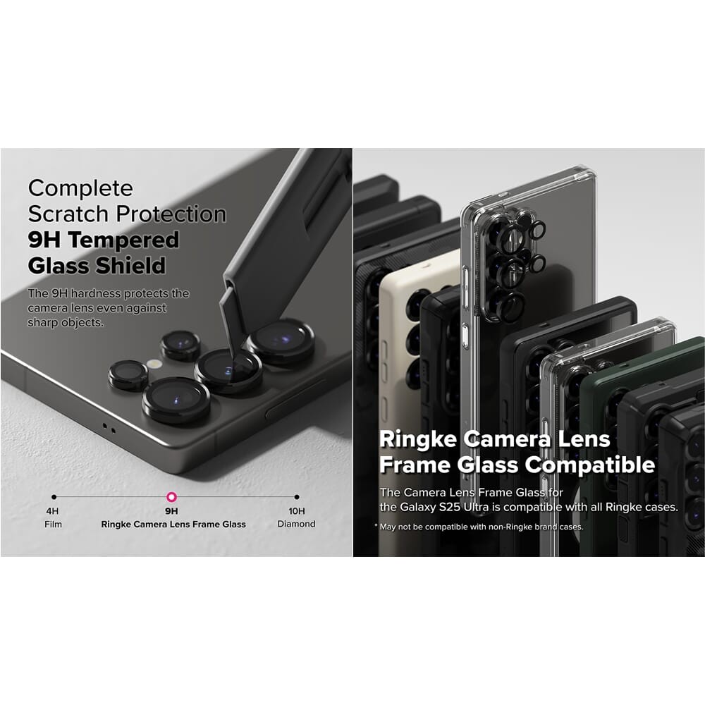 Jual Ringke Samsung S25 Ultra Camera Lens Frame Glass Black Pelindung ...