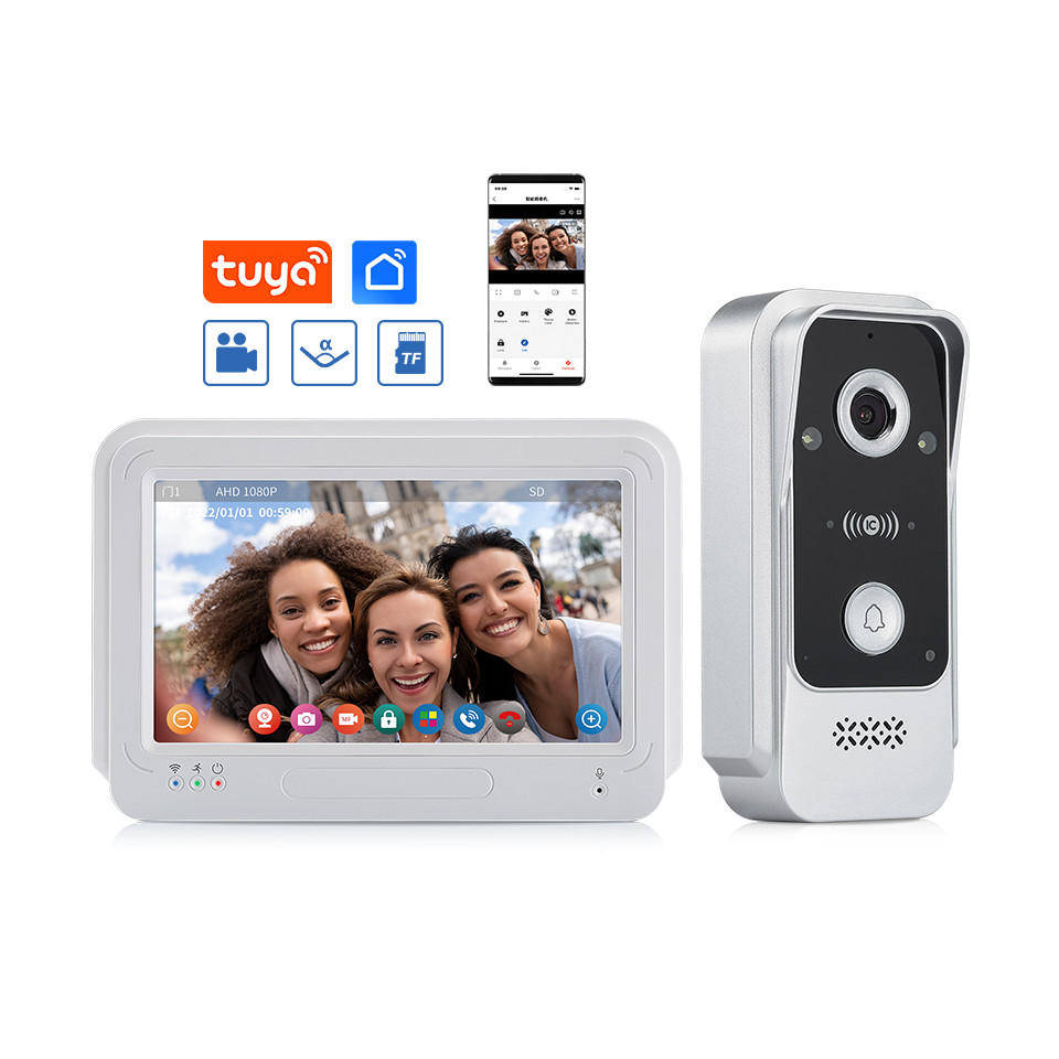 Jual Tuya Smart AHD Video Intercom System 1080P WIFDoorbell | Shopee ...