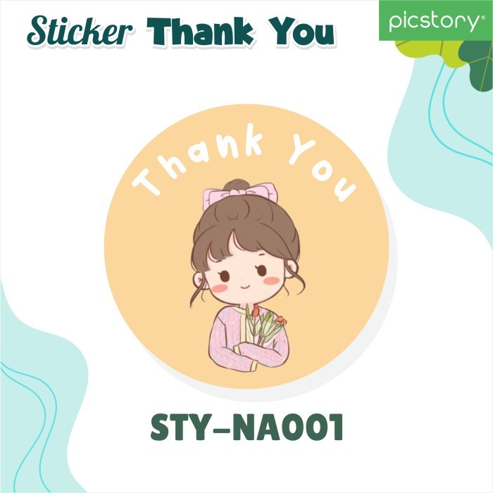 Jual Stiker Thank You Bulat/ Sticker Label Ucapan Terima Kasih/ Stiker ...