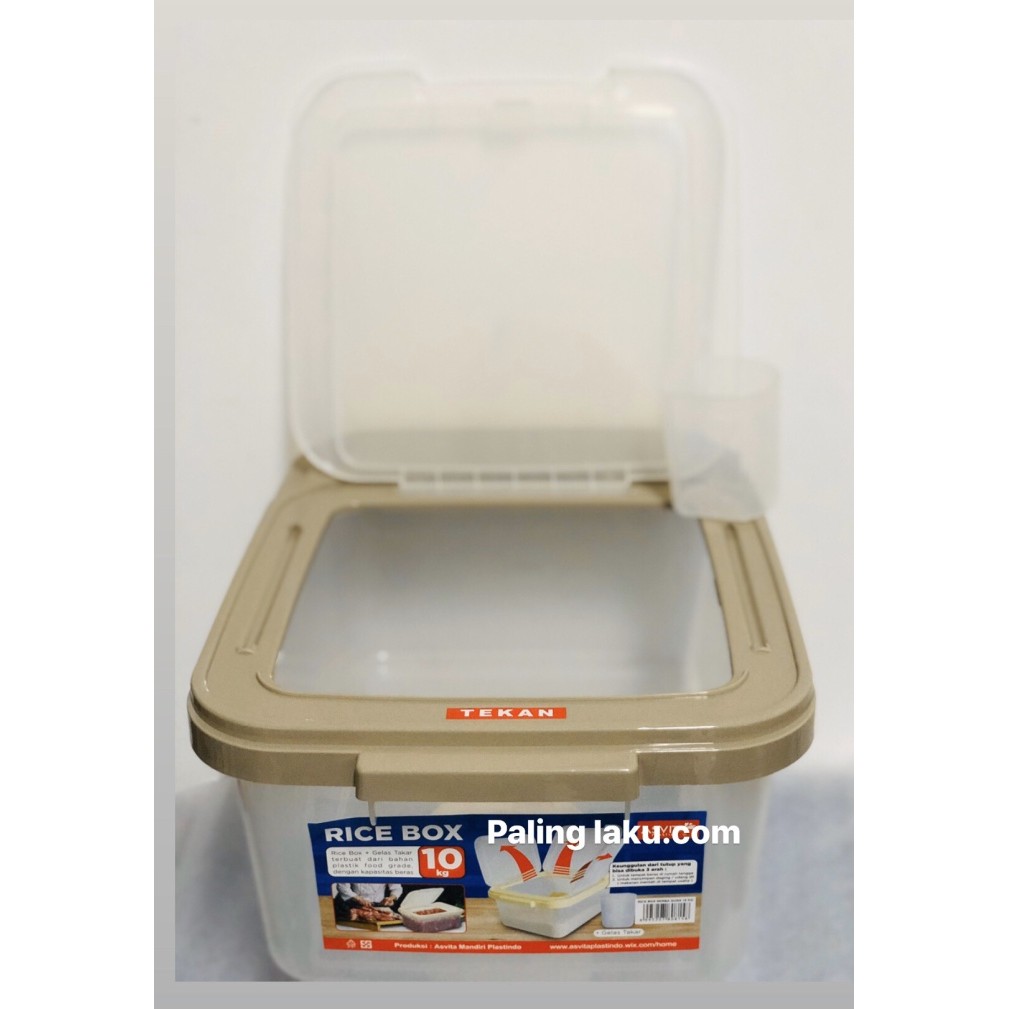 Jual RICE BOX BIG 10 KG/ TEMPAT BERAS + GELAS TAKAR | Shopee Indonesia