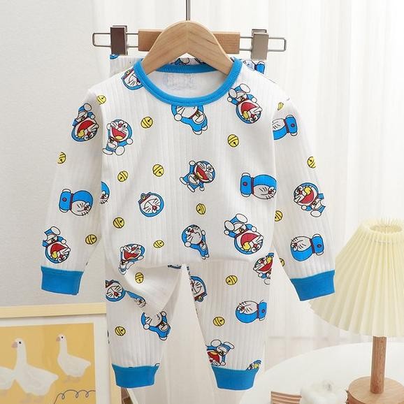 Jual KLO Setelan baju tidur anak anak tipe doraemon kartun piyama anak