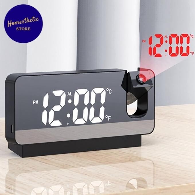 Jual Jam Meja Alarm Digital Led Screen Display Modern Clock Denga ...